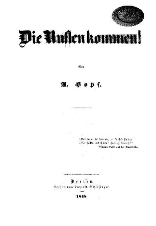 Die Russen kommen!