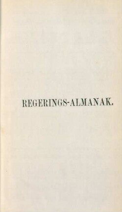 Regerings-Almanak