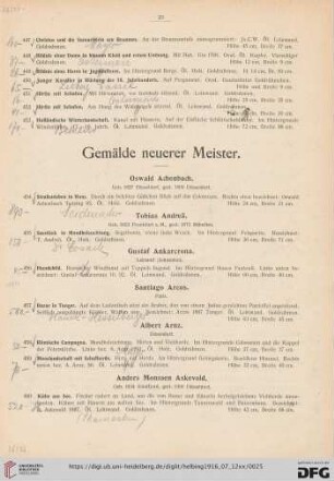Gemälde neuerer Meister (Nr. 454-535)