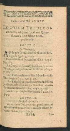 Secundus Index Locorum Theologicorum
