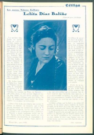 Los nuevos Valores Gallegos : Lolita Díaz Baliño