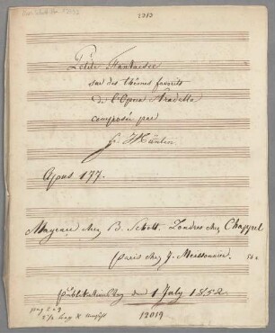 Fantasies; C; pf; op. 177 - BSB Mus.Schott.Ha 12992