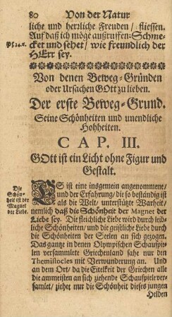 Von den Beweg-Gründen oder Ursachen Gott zu lieben.