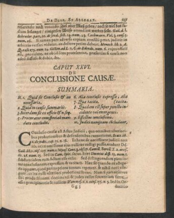 Caput XXVI. De Conclusione Causae.