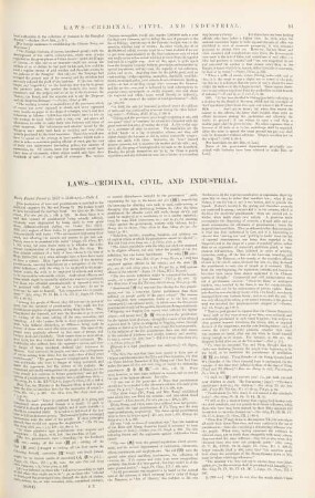 Laws - criminal, civil, and industrial