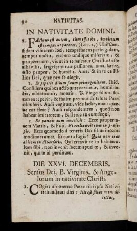 30-36, Nativitas Christi Domini.