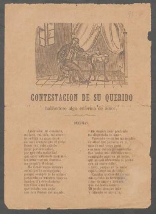 Contestación de su querido : hallándose algo enfermo de amor