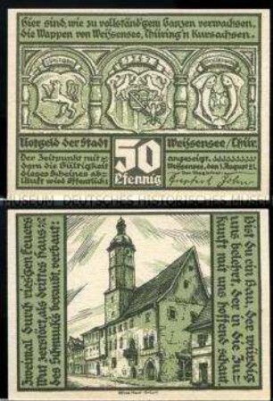 Weißensee, Notgeldserie, 50 Pfennig