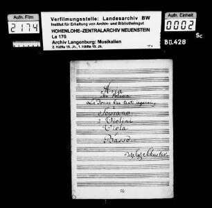 Joseph Schuster: Aria / alla / Polacca / Le Donne han tanti inganni / â / Soprano / 2 Violini / Viola / e / Basso / del Sig. Schuster.