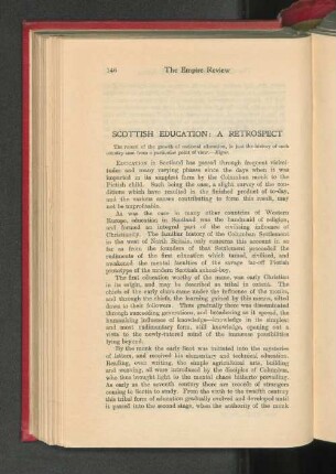 Scottish Education: A Retrospect.