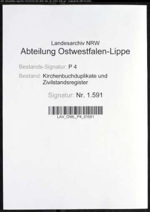 Kirchenbuchduplikat der katholischen Gemeinde Bökenförde (GHT 1823). (Gemeinde: Bökenförde, katholische Gemeinde)