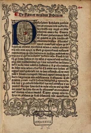 Epistula ad Emanuelem de ritu et moribus Indorum
