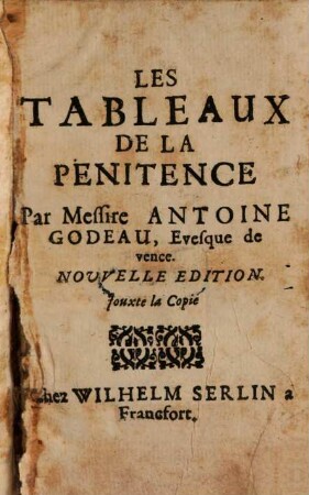 Les tableaux de la penitence : Jouxte la copie