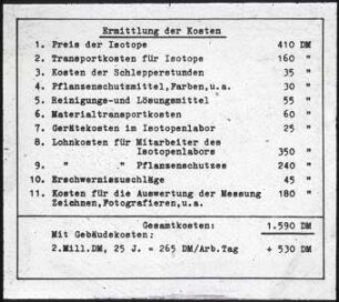 Kostenermittlung