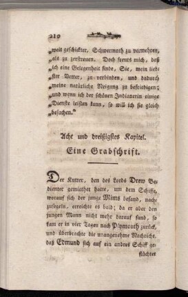 Acht und dreißigstes Kapitel. Eine Grabschrift.