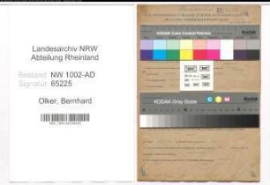 Entnazifizierung Bernhard Olker, geb. 20.08.1901 (Schlosser)