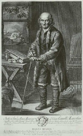 Bildnis des 112jährigen Carsdorfer (Sa.) Bauern Hanns Hubrich