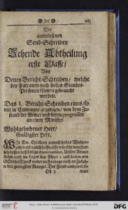 Zehende Abtheilung