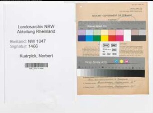 Entnazifizierung Norbert Kuerpick , geb. 24.06.1906 (Buchhalter)