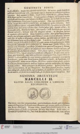 Numisma Argenteum Marcelli II. [...]