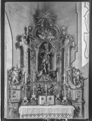 Pfarrkirche, rechter Seitenaltar - Figur des Hl. Wendelin