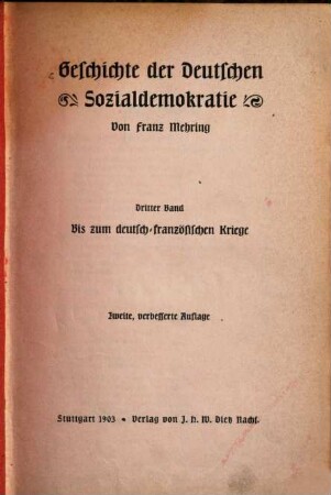 Geschichte der deutschen Sozialdemokratie. 3