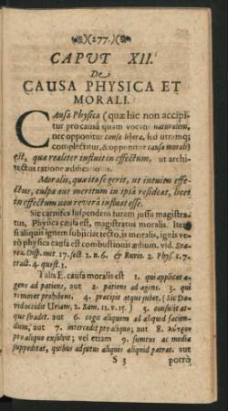 Caput XII. De Causa Physica Et Morali.