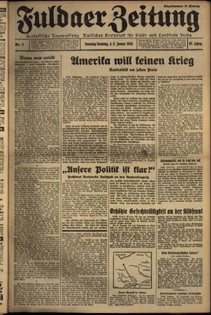 Erste Ausgabe vom Sonntag, den 05. Januar 1936.