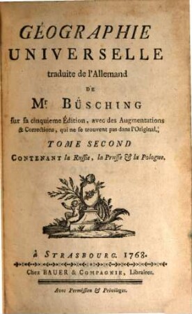 Geographie Universelle, 2. Contenant la Russe, la Prusse & la Pologne