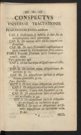 Conspectus Universae Tractationis.