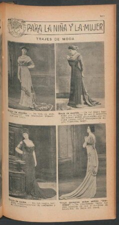 Trajes de moda - [Ilustración] : Para la niña y la mujer