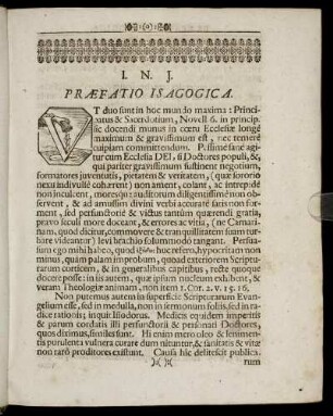 Præfatio Isagogica.