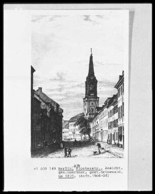 Klosterstraße und Parochialkirche in Berlin-Mitte