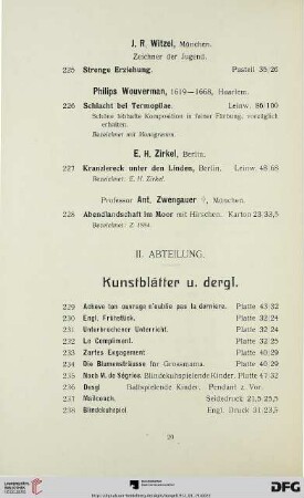 Kunstblätter (Nr. 229-398)