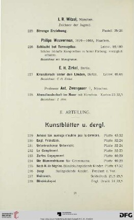 Kunstblätter (Nr. 229-398)