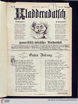 Hefte 1-4, Januar 1884