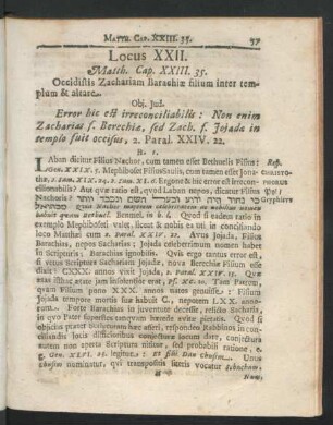 Locus XXII.