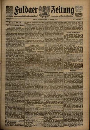 Zweite Ausgabe vom Donnerstag, den 03. Februar 1910.