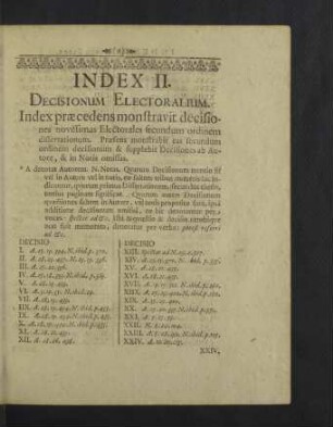 Index II.