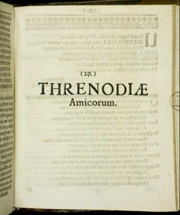Threnodiae Amicorum.