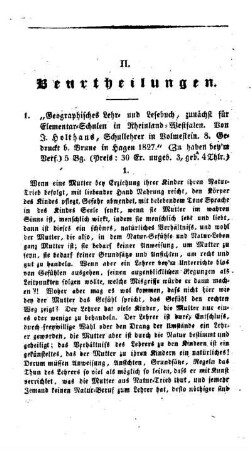 Beurtheilungen