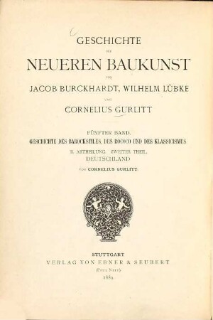 Geschichte des Barockstiles, des Rococo und des Klassicismus, 2,2. Geschichte des Barockstiles und des Rococo in Deutschland