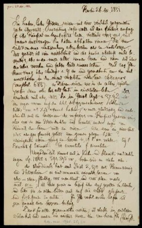 Brief von Jacob Grimm an Karl Goedeke
