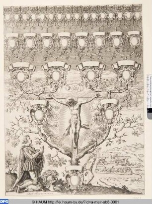 Crucifixus mit Stammbaum eines Malteser Ritters