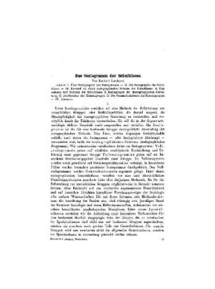 Das Soziogramm der Schulklasse