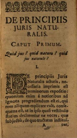 Guilielmi Grotii ... de principiis iuris naturalis enchiridion