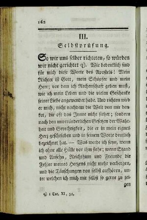 III. Selbstprüfung.