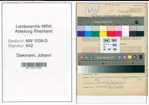 Entnazifizierung Johann Diekmann , geb. 06.11.1902 (Gastwirt)