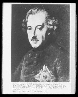 Bildnis König Friedrichs des Grossen von Preussen