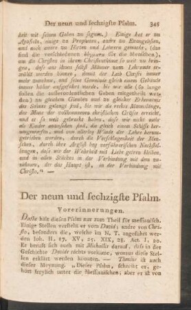 Der neun und sechzigste Psalm
